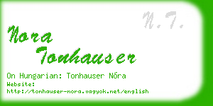 nora tonhauser business card